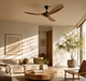 Ventilateur de plafond bois massif 3 pales – SOLEN | Ariaze