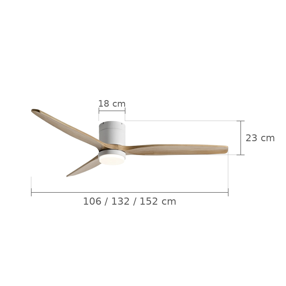 Ventilateur de plafond Halv bois massif moteur DC - Ariaze
