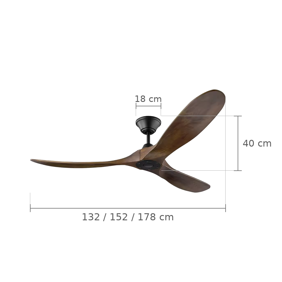 Ventilateur de plafond Solen bois massif moteur DC - Ariaze