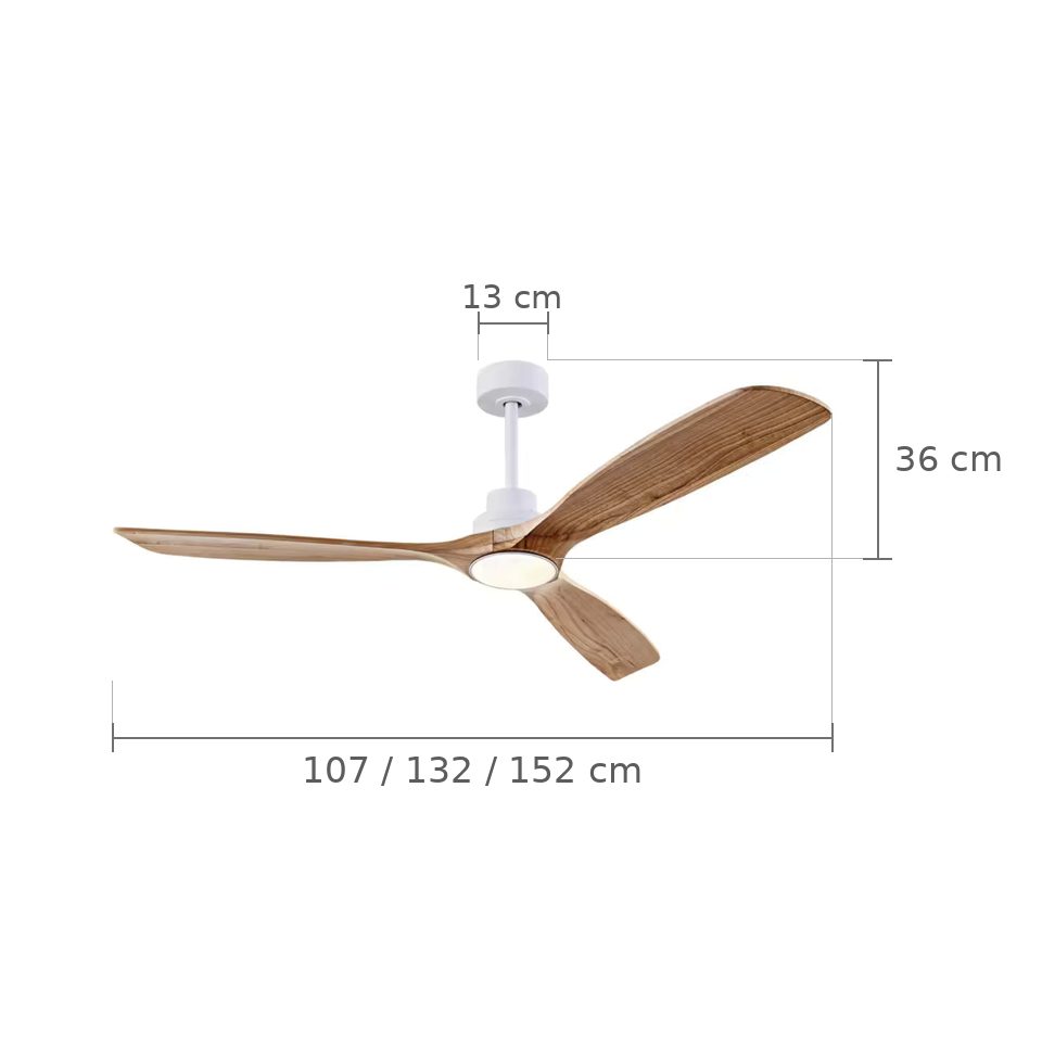 Ventilateur de plafond Viken bois bohème moteur DC - Ariaze